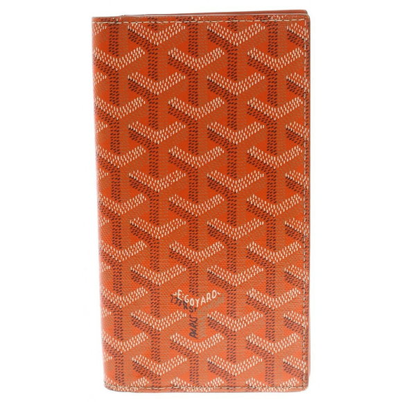Goyard Wallet Orange Bifold Leather Sunrock - Picture 1 of 5